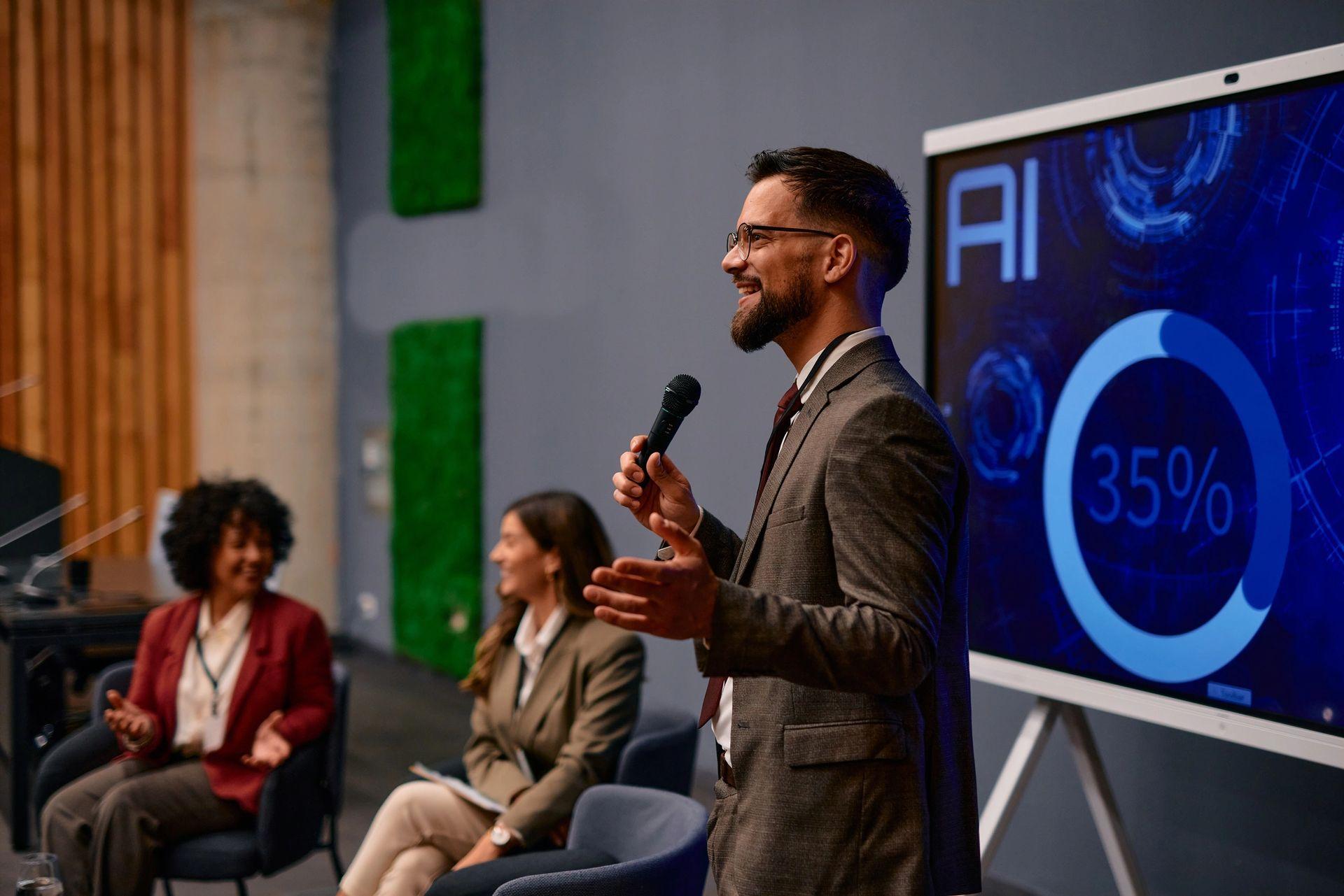 Abstract technology workspace